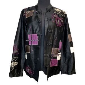 Patchwork embroidered SILK JACKET